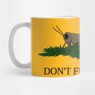 Don't Feed on Me Gadsden Flag with Grasshopper Mug